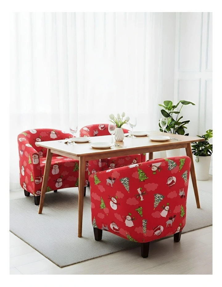Christmas Design Dust Proof Sofa Cover in Red image 4