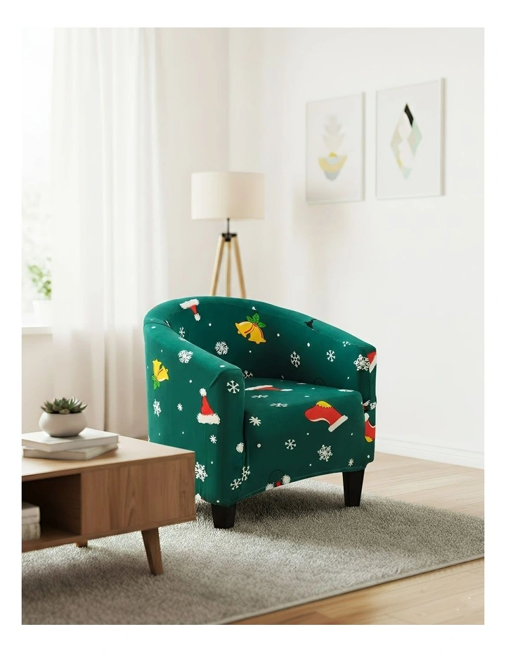 Christmas Design Dust Proof Sofa Cover in Green image 2