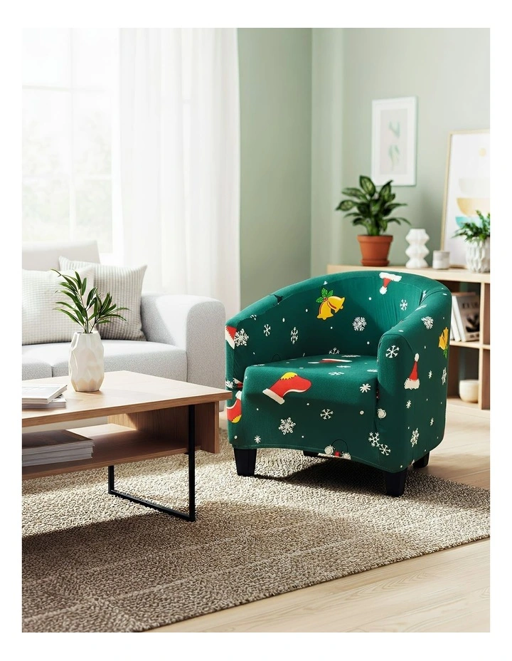 Christmas Design Dust Proof Sofa Cover in Green image 3