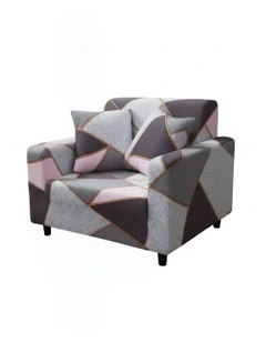 Geometric Style Sofa Cover 1 Seater in Multi
