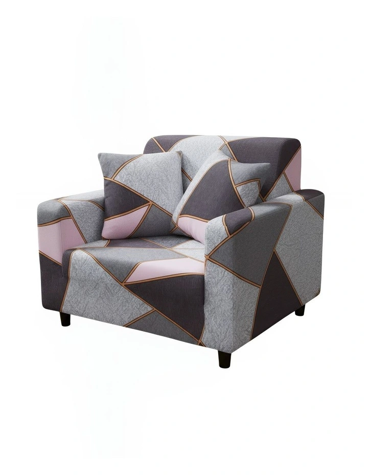 Geometric Style Sofa Cover 1 Seater in Multi image 1