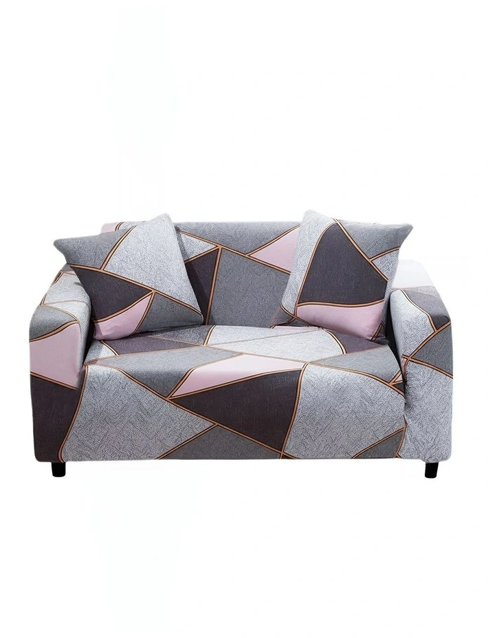 Geometric Style Sofa Cover 2 Seater in Multi image 1