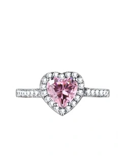 Dylam Heart Shape Diamond Ring in Rose Gold