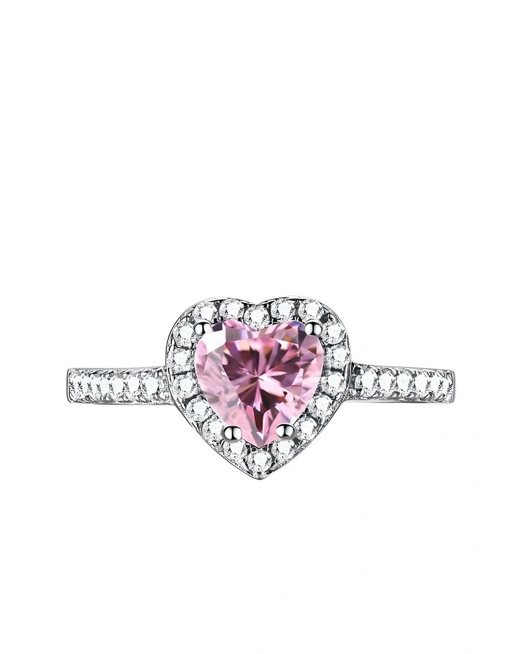 Dylam Heart Shape Diamond Ring in Rose Gold image 1