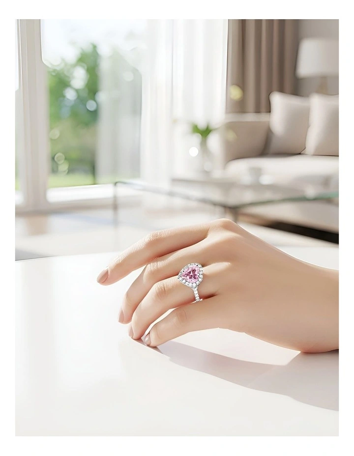 Dylam Heart Shape Diamond Ring in Rose Gold image 2