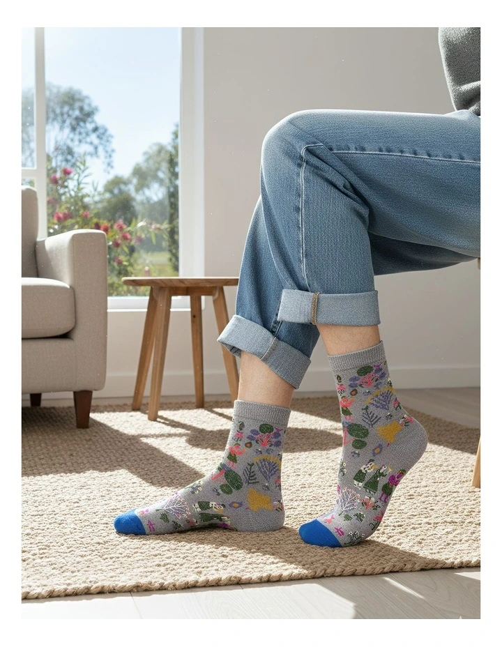 High-Quality Knitted Long Sock 5 Pairs in Grey image 2