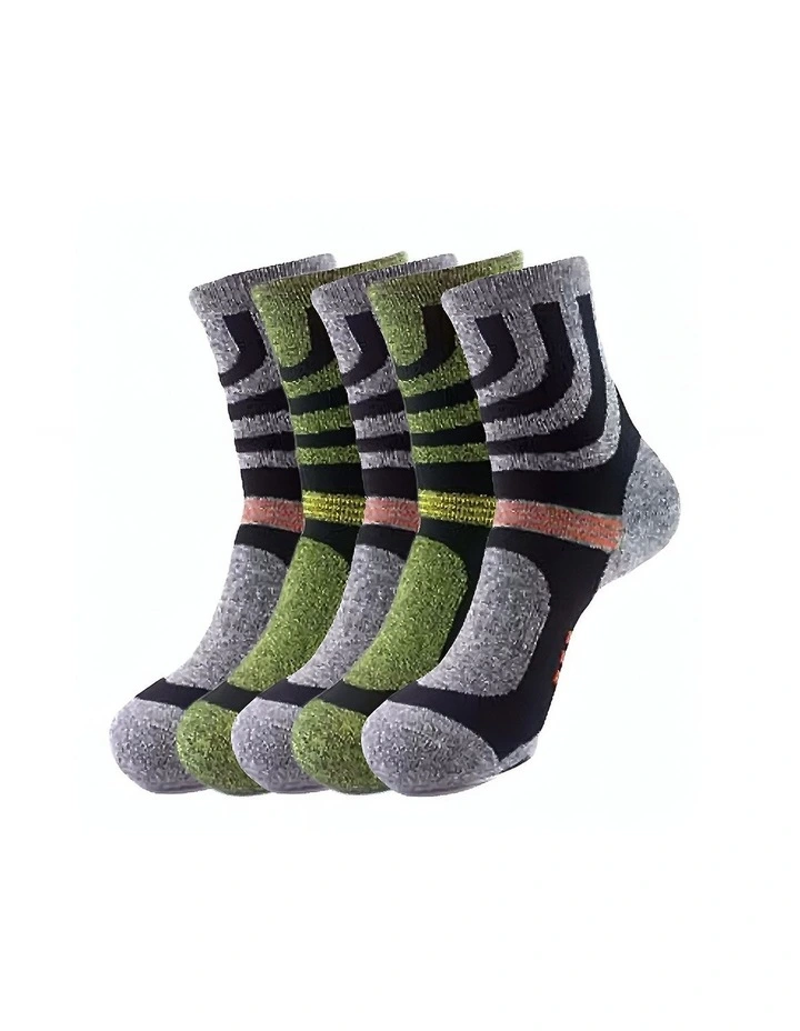 Cotton Compression Trekking Socks 5 Pairs in Multi image 7