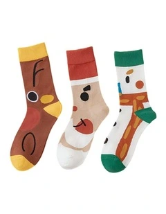 Happy Funny 3 Pairs Of Socks in Multi