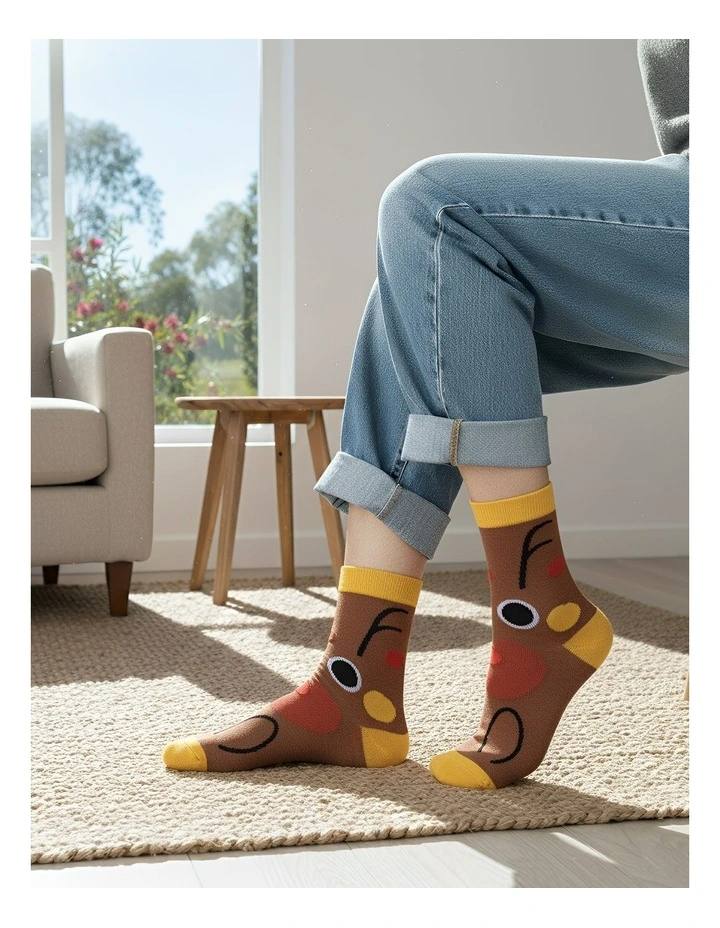 Happy Funny 3 Pairs Of Socks in Multi image 2
