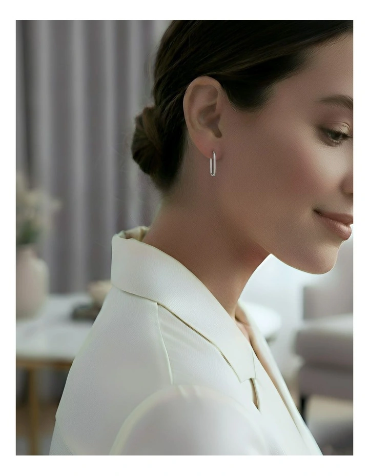 925 Sterling Simple Fashion Earrings in Silver image 2