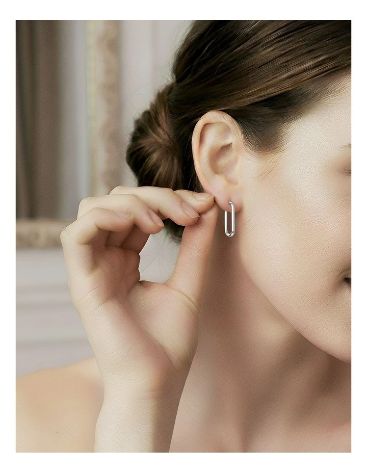 925 Sterling Simple Fashion Earrings in Silver image 4