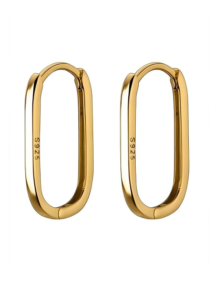 925 Sterling Simple Fashion Earrings in Gold image 1