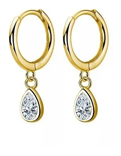 Fashion 925 Sterling Silver Earrings in Gold