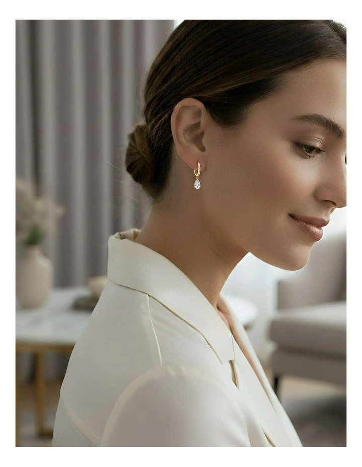 Fashion 925 Sterling Silver Earrings in Gold image 2