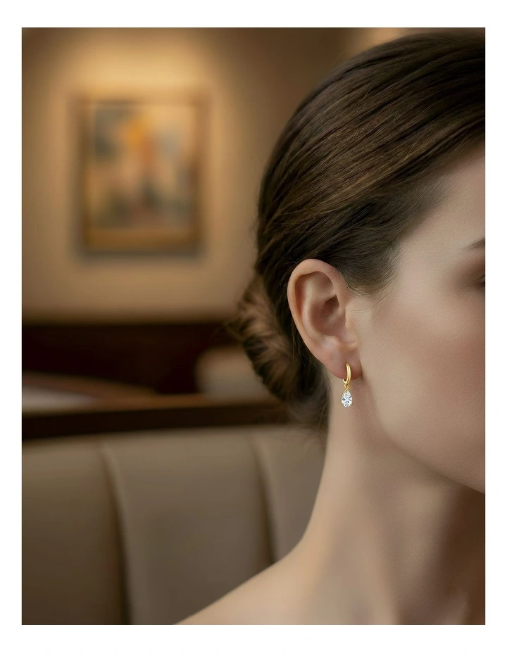 Fashion 925 Sterling Silver Earrings in Gold image 3