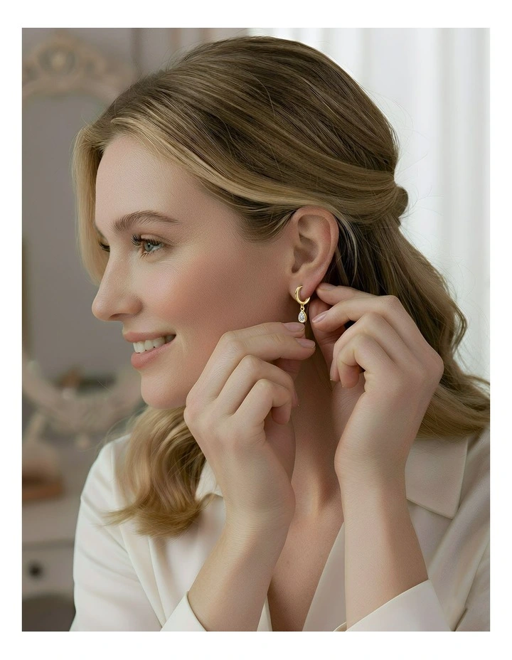 Fashion 925 Sterling Silver Earrings in Gold image 4