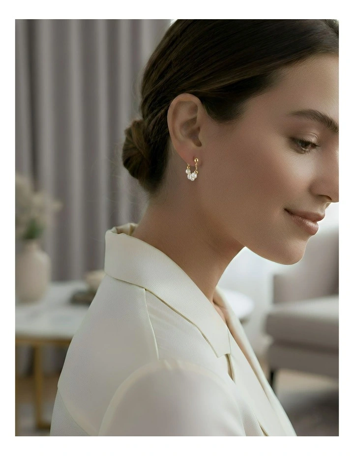 925 Sterling Silver Fashion Earrings in Gold image 2