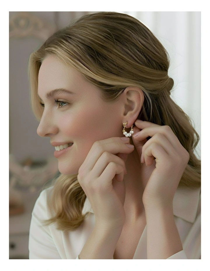 925 Sterling Silver Fashion Earrings in Gold image 3