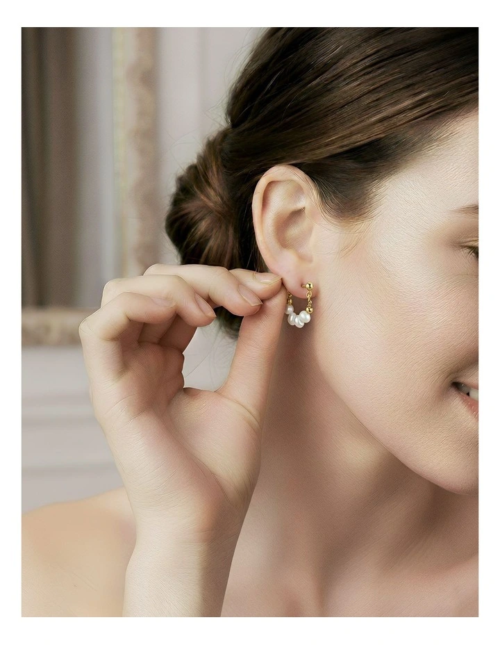 925 Sterling Silver Fashion Earrings in Gold image 4