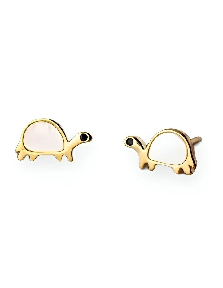 Anyluxe Fashion Earrings Gold 925 Sterling Cute Zootopia Shell Turtle Small Stud for Women Chic Jewelry Kid Gift image 1