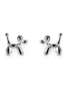 925 Cute Cartoon Halloween Puppy Stud Earrings in Silver