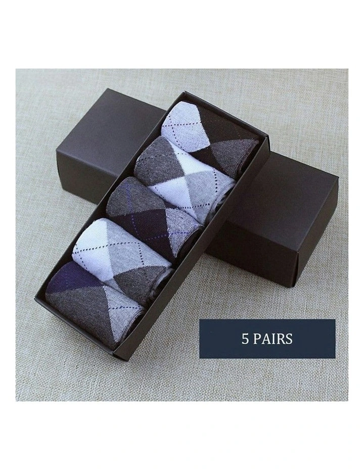 Casual Business Socks in Multi image 2