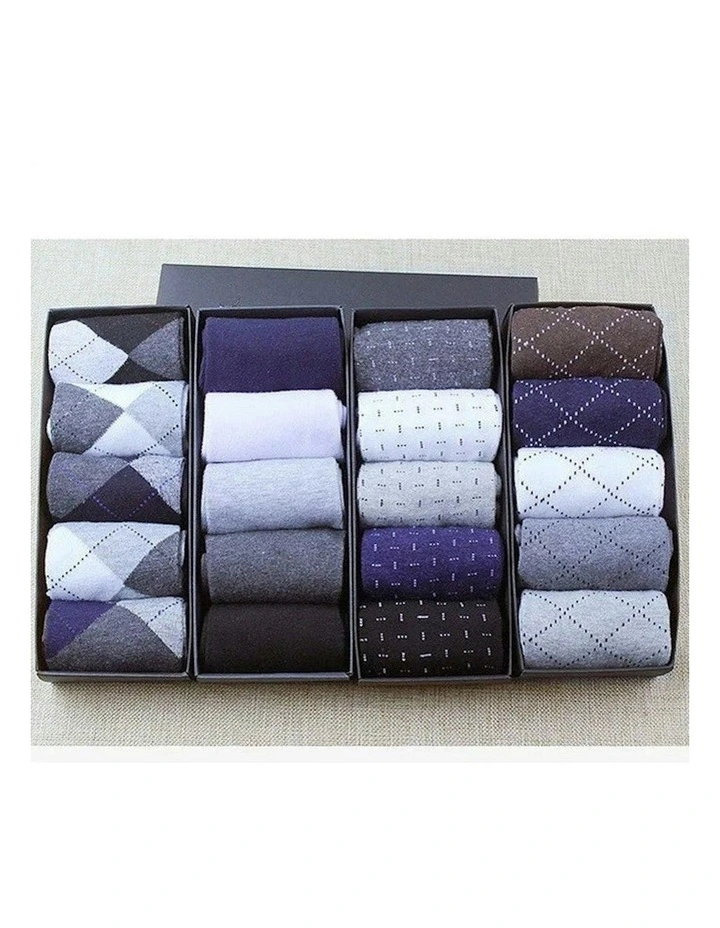 Casual Business Socks in Multi image 3