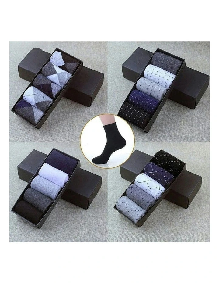 Casual Business Socks in Multi image 4