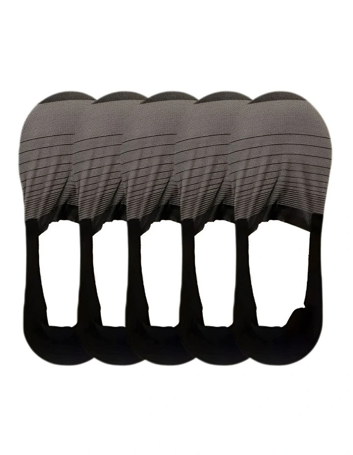 Anyfootwear 5 Pairs Black Invisible Socks in Thin No-Show Ankle Socks for Men & Women image 1
