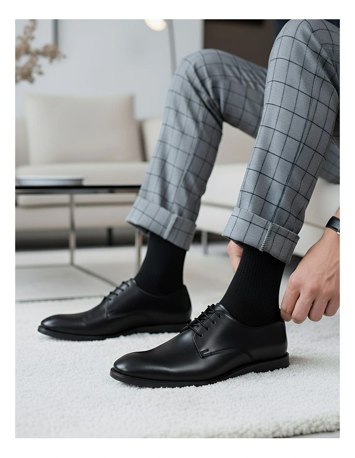 Long Cotton Socks 5 Pairs 43-48 in Black image 4