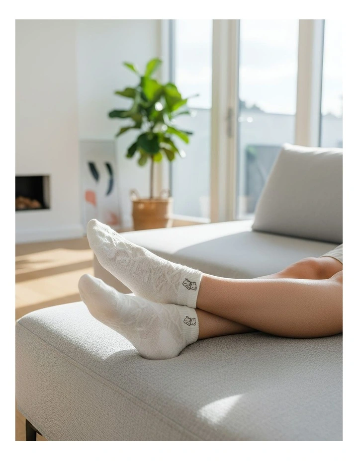 Cartoon Animal Prints Socks 5 Pairs in White image 5