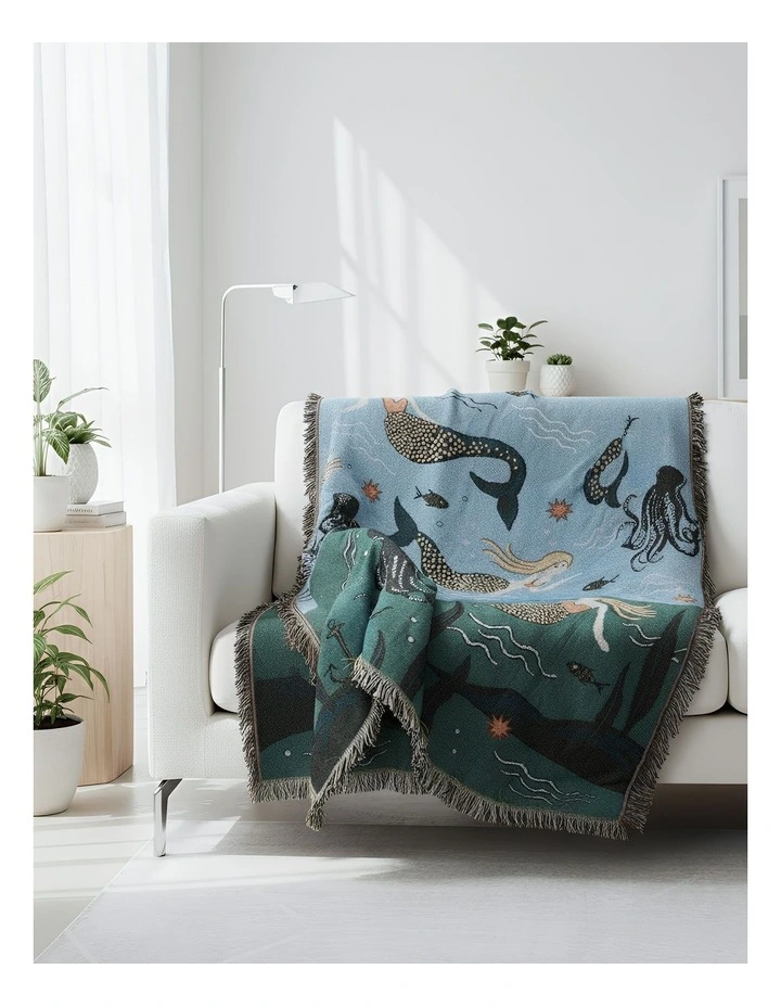 Throw Blanket 130*160cm in Blue image 3