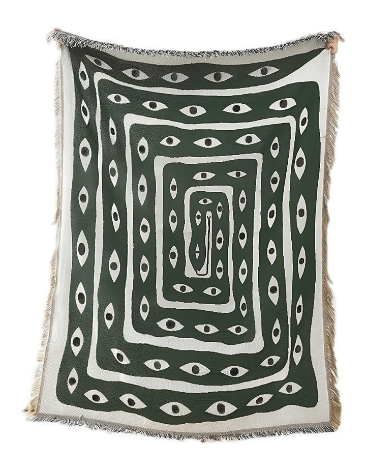Anycozy Snake Eye Throw Blanket in Green image 1