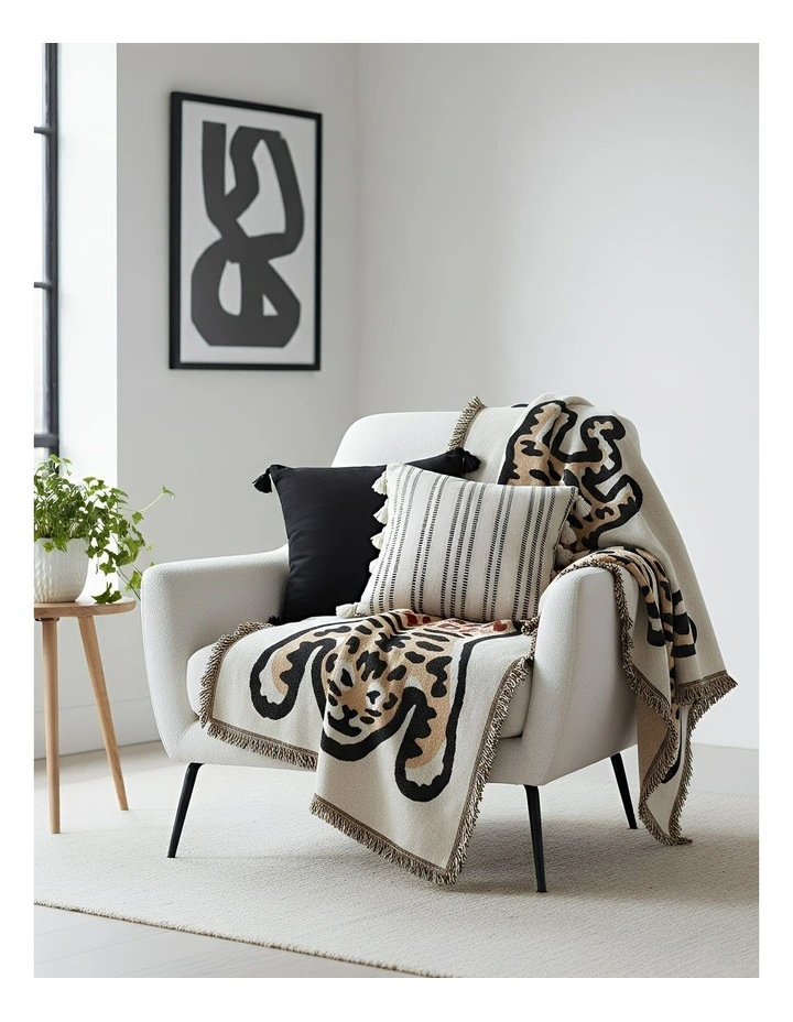 Tiger Pattern Blanket in Yellow image 3