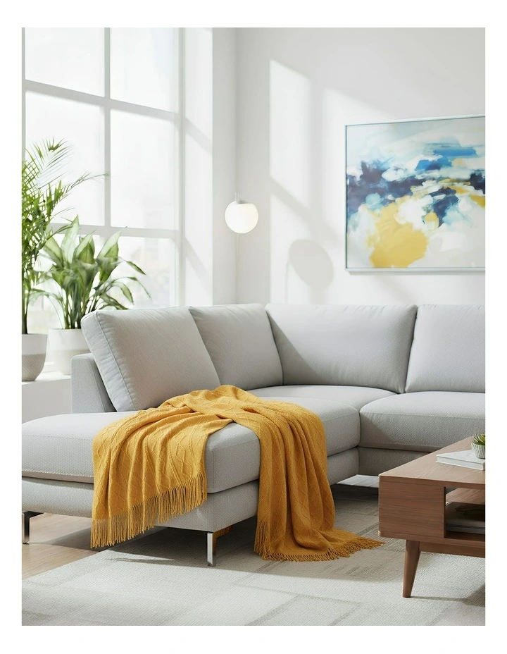 Throw Blanket 130x180cm in Yellow image 2