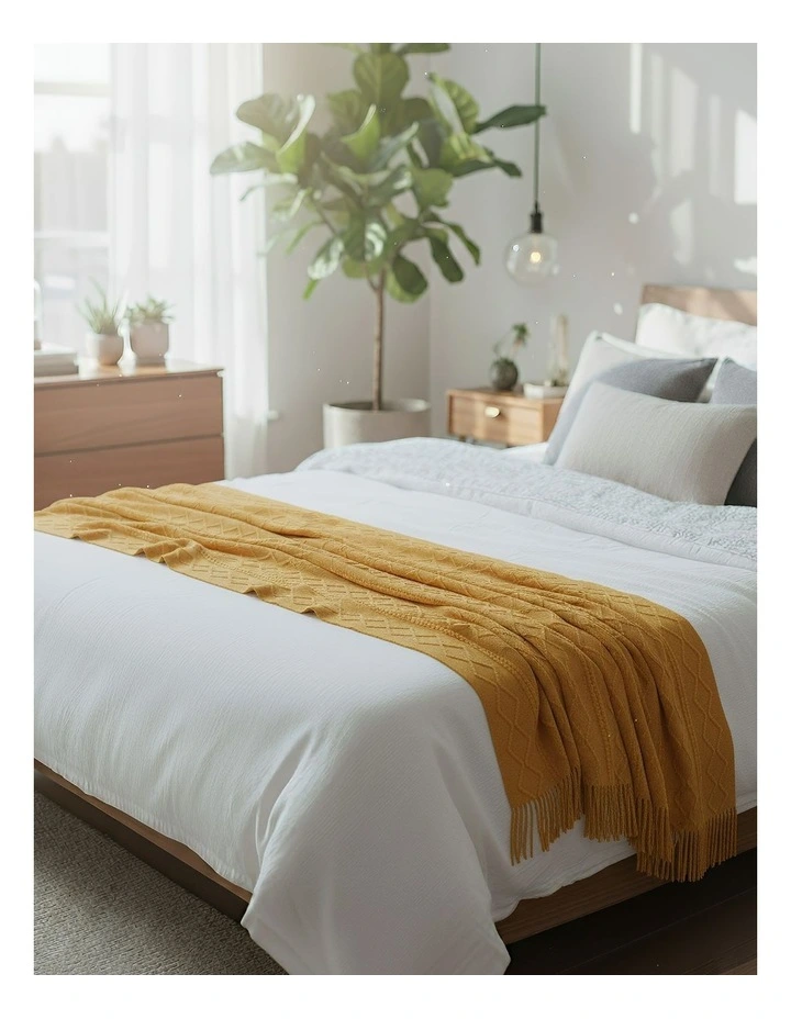 Throw Blanket 130x180cm in Yellow image 5