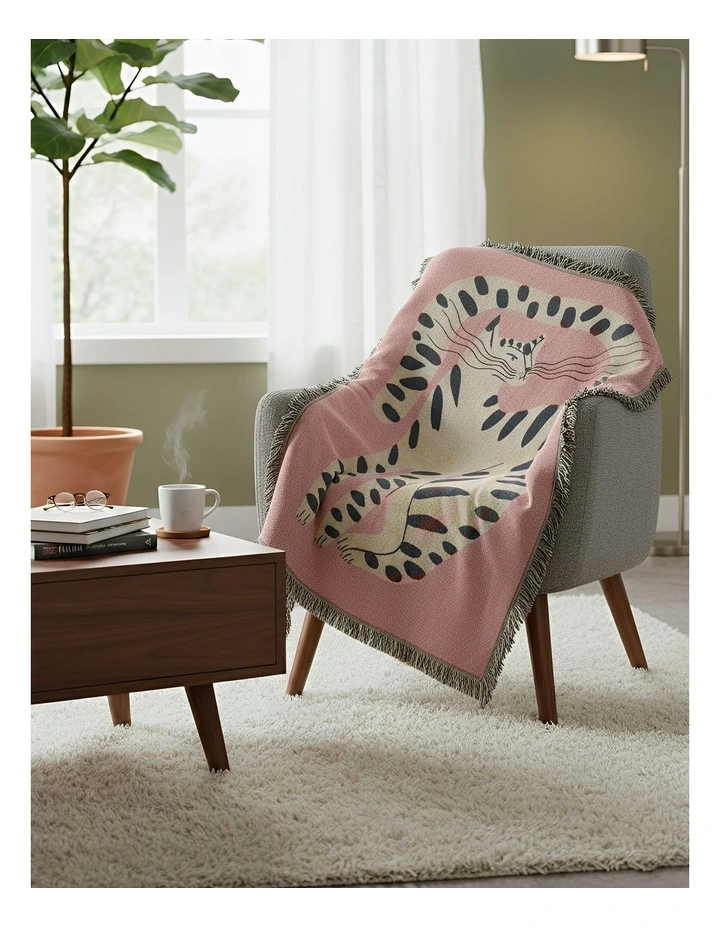 Throw Blanket in Pink image 2