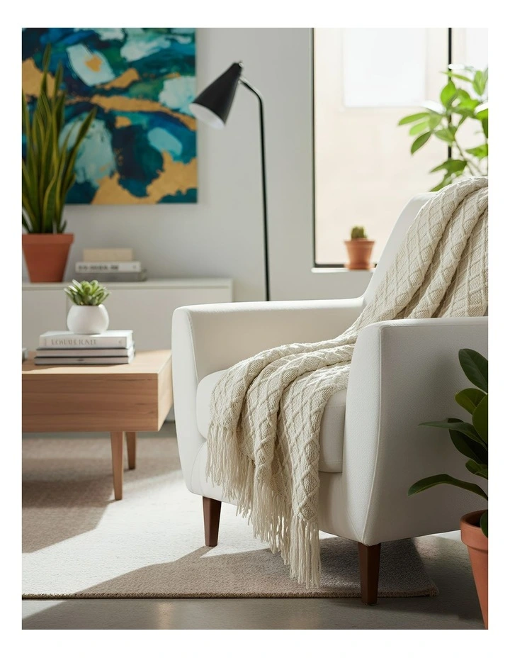 Throw Blanket 130x230cm in Beige image 3