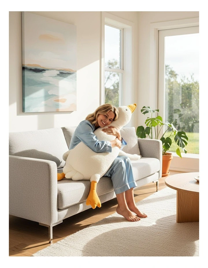 Side Sleep Body Pillow in White image 2