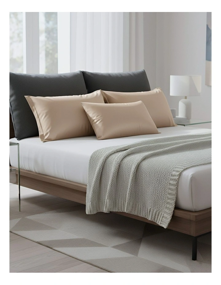 Anypillow Pillowcase 50x75cm Gold Pure Real Silk For Comfortable And Relaxing Home Bed image 4