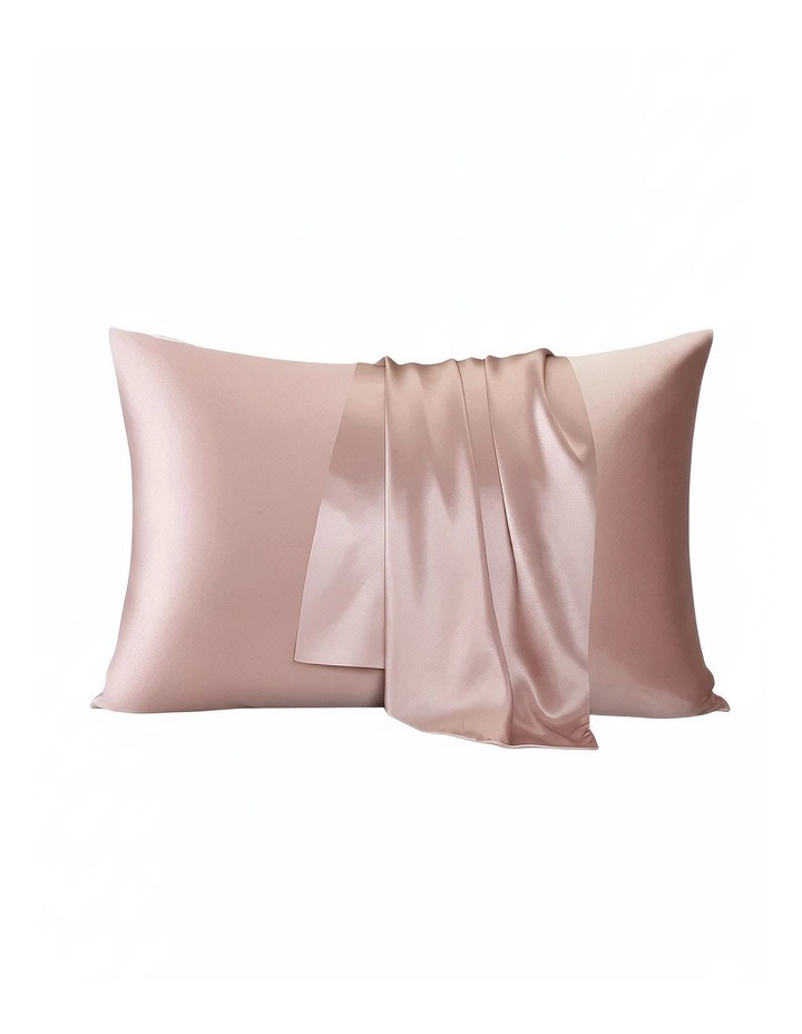 Anyhouz Pillowcase 50x75cm Pink Natural Mulberry Silk For Comfortable And Relaxing Home Bed image 1