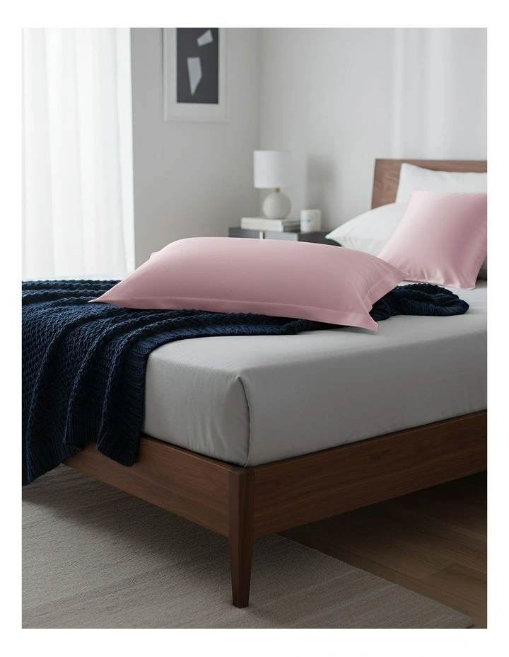 Anyhouz Pillowcase 50x75cm Pink Natural Mulberry Silk For Comfortable And Relaxing Home Bed image 2