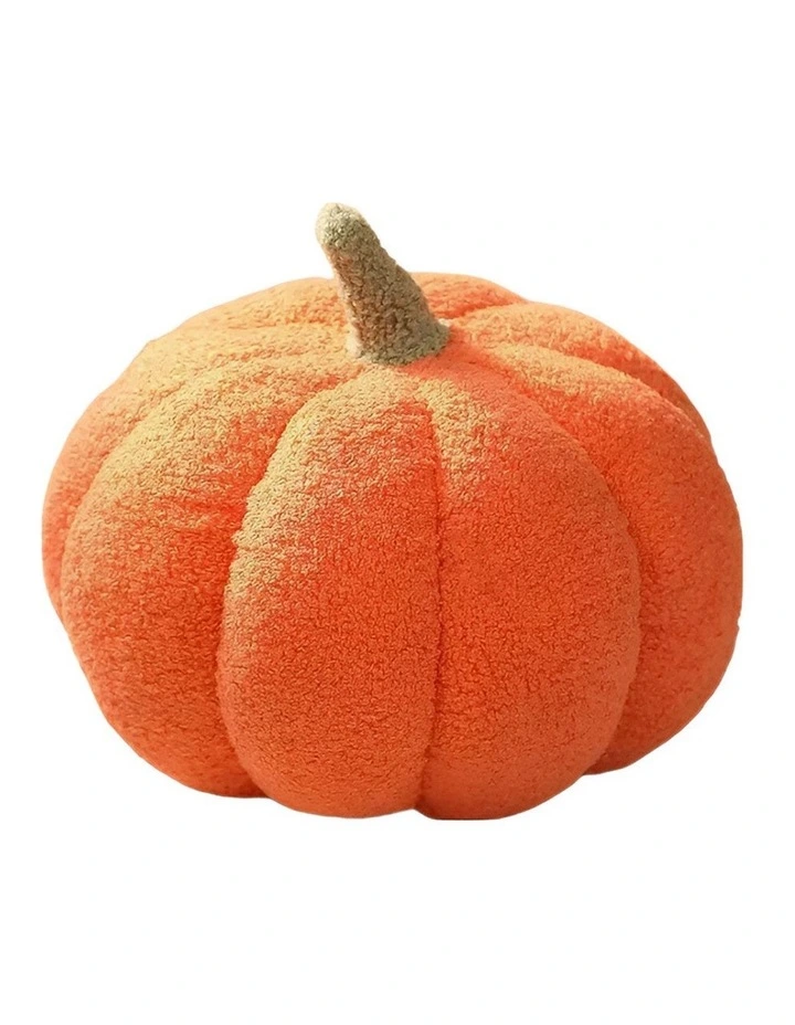 Lamb Fleece Plush Throw Pillow 35cm in Orange image 1