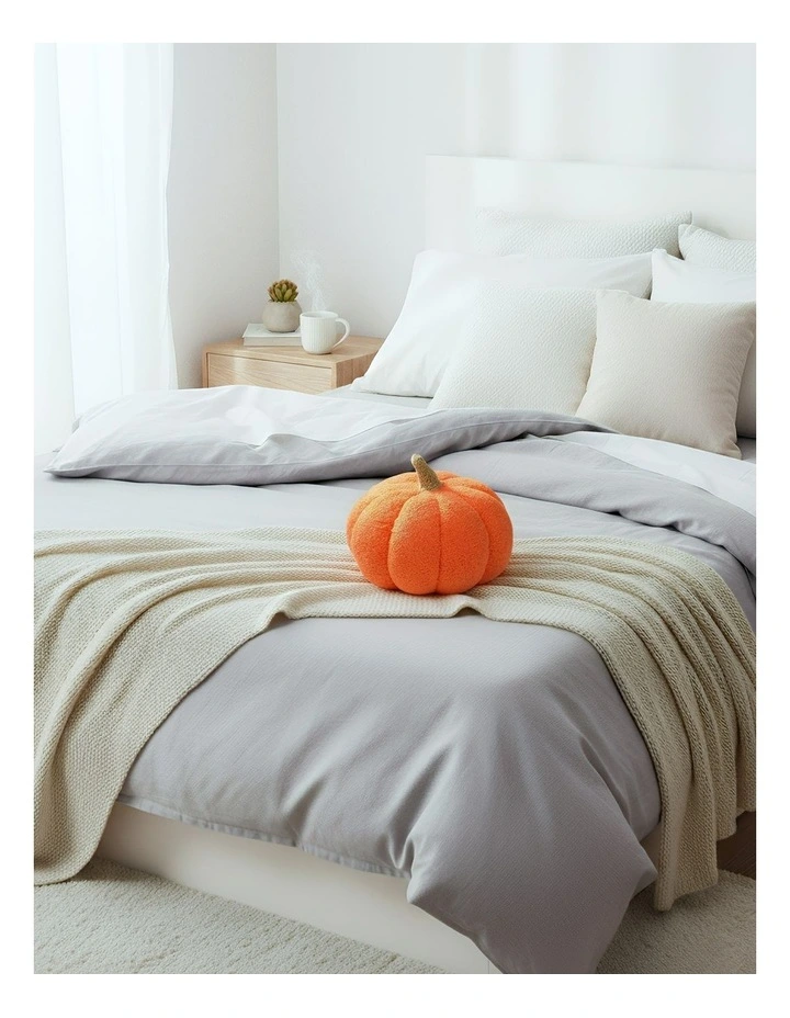 Lamb Fleece Plush Throw Pillow 35cm in Orange image 4