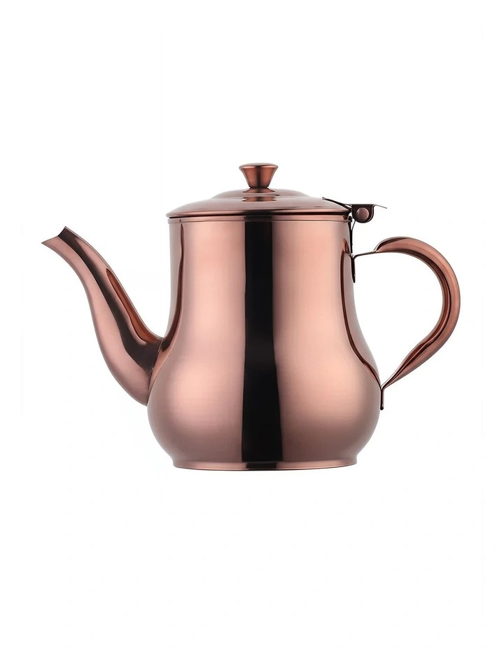 Anygleam Teapot Rose Gold Stainless Steel with Filter for Coffee, Tea, Oil and Liquid Seasonings Container Kettle image 1