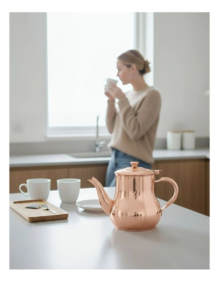 Anygleam Teapot Rose Gold Stainless Steel with Filter for Coffee, Tea, Oil and Liquid Seasonings Container Kettle image 5