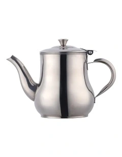 Anygleam Teapot Silver Stainless Steel with Filter for Coffee, Tea, Oil  and Liquid Seasonings Container Kettle