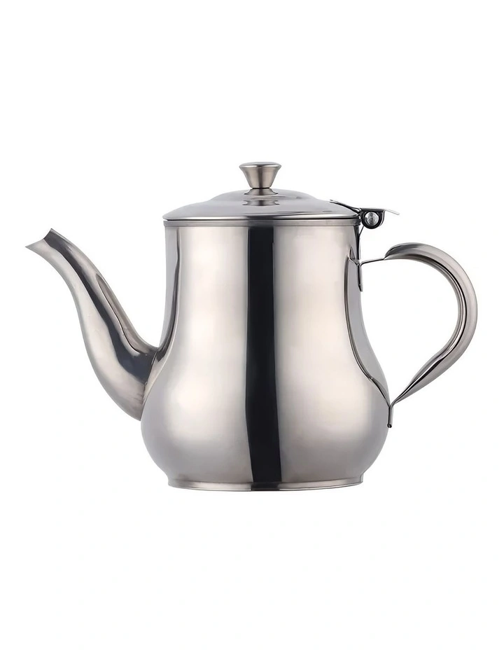 Anygleam Teapot Silver Stainless Steel with Filter for Coffee, Tea, Oil and Liquid Seasonings Container Kettle image 1