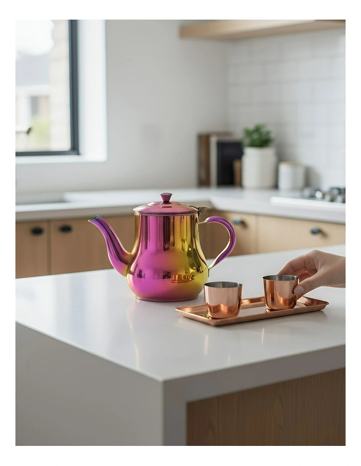 Stainless Steel Teapot in Pink image 2