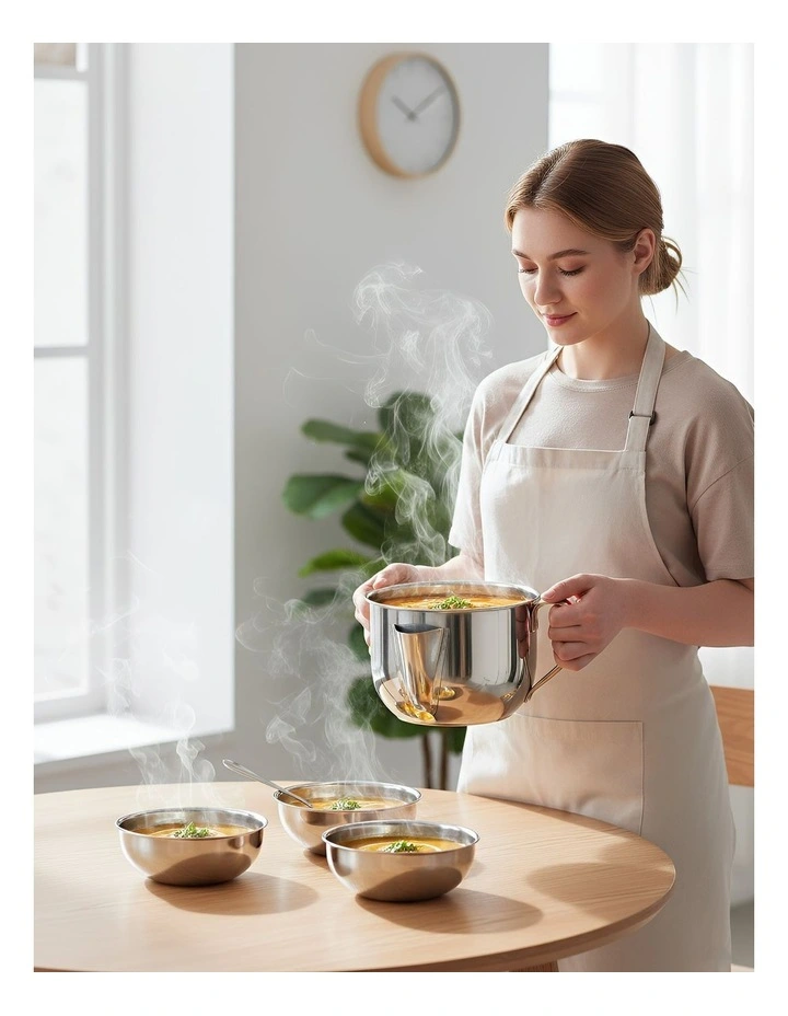 Stainless Steel Pot 1000ml in Silver image 3